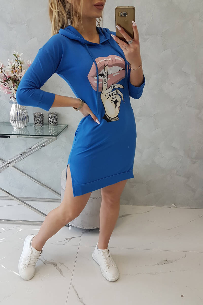 športové šaty s potlačou kráľovská modrá